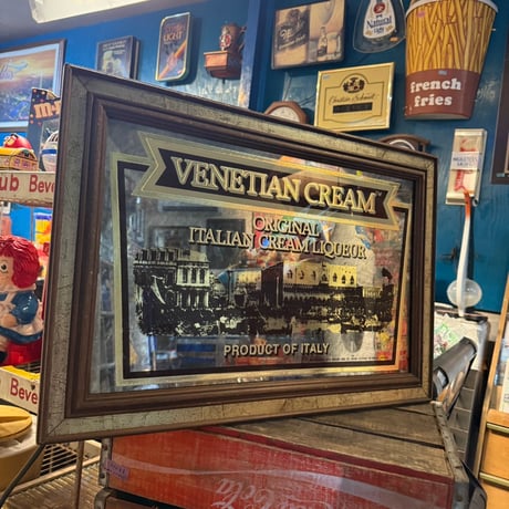Vintage VENETIAN CREAM パブミラー 20-106