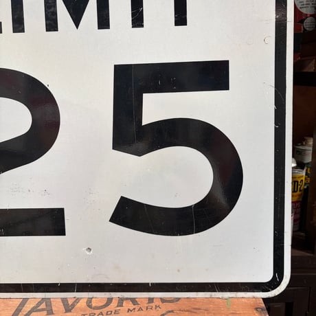Vintage SPEED LIMIT 25 道路標識 22-214-83