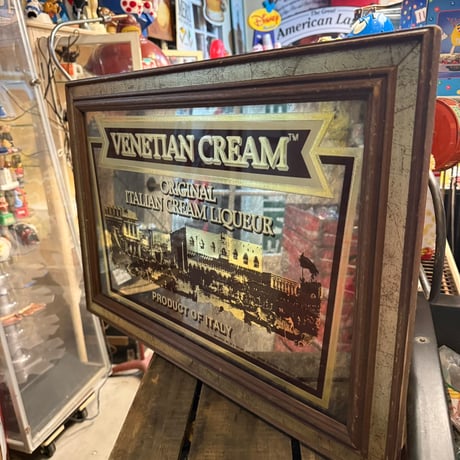 Vintage VENETIAN CREAM パブミラー 20-106