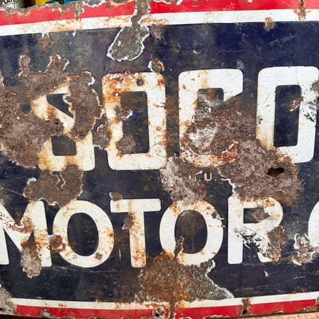 1920〜30’s SOCONY MOTOR OILS ヴィンテージ琺瑯看板 22-321