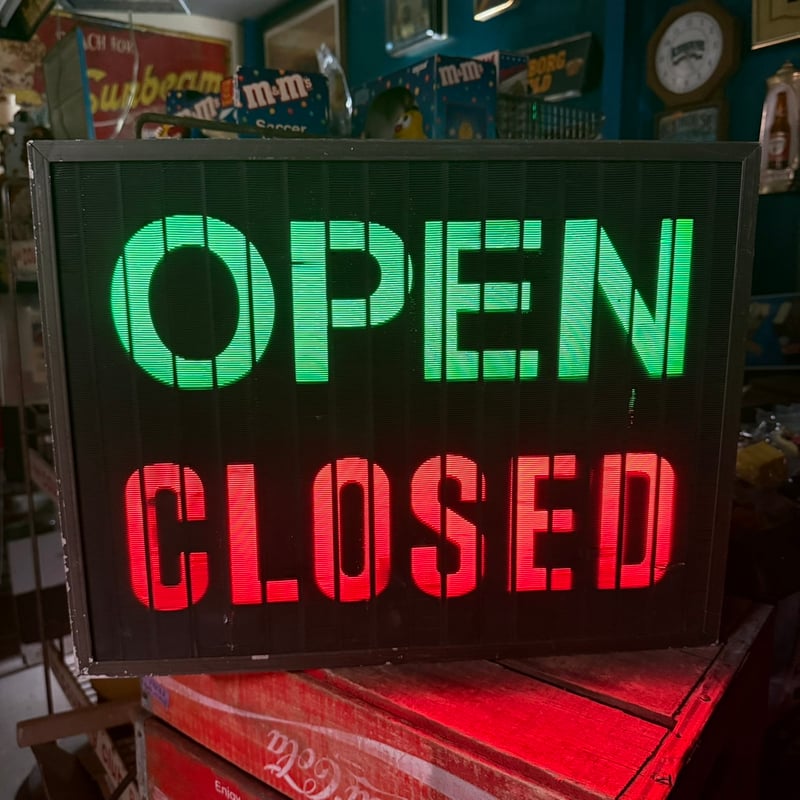 Vintage OPEN / CLOSED 電飾サイン 20-370 | BigBear On