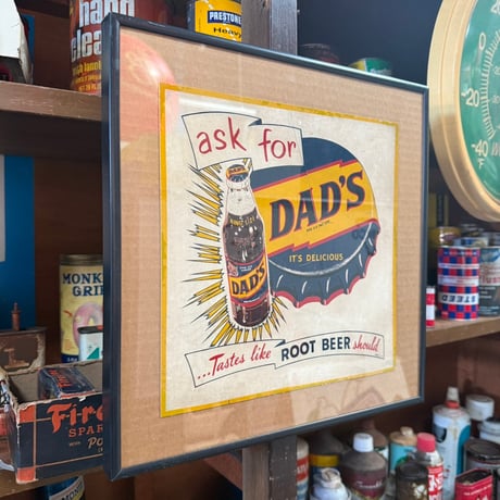 1950ｓ DAD’S ROOT BEER ヴインテージ広告（額装）22-197