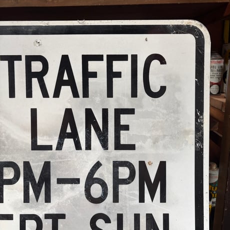 Vintage TRAFFIC LANE 道路標識 22-214-35