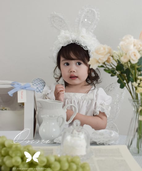 rabbit and cat headdress (White)