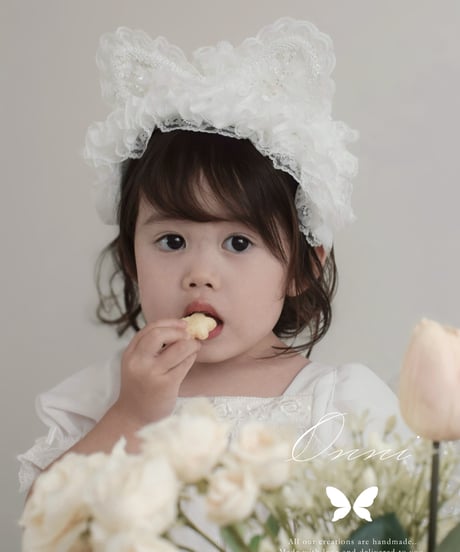 rabbit and cat headdress (White)