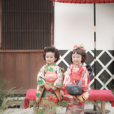 3歳　USED着物　雲居吉野　（着物単品　被布、帯は含まれません画像は参考です）