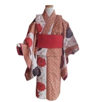 7歳　USED着物　麻の葉　（着物単品　帯は含まれません画像は参考です）