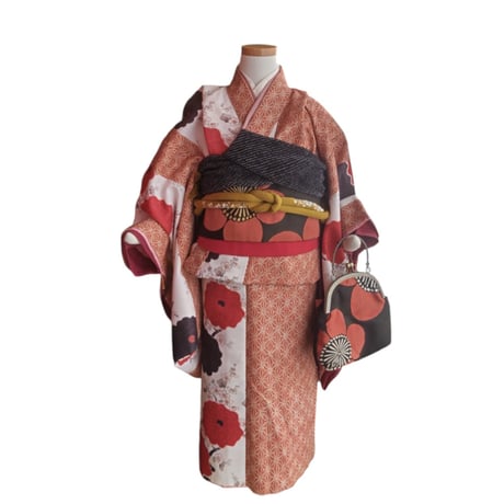 obi F  帯＆バック    中古　 (帯揚げ・帯締め・等は含まれません　着物も参考画像です）