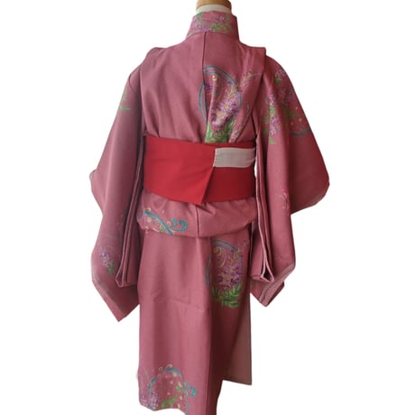 7歳　USED着物　藤乃薄紅　（着物単品　帯は含まれません画像は参考です）