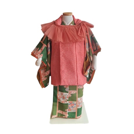 3歳　USED着物　ビロード吉野　（着物単品　被布、帯は含まれません画像は参考です）
