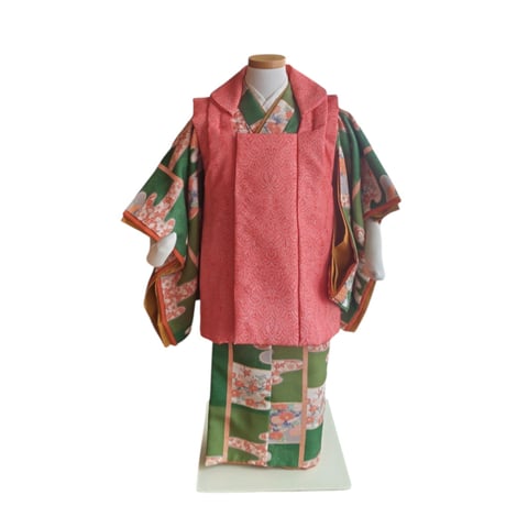3歳　USED着物　ビロード吉野　（着物単品　被布、帯は含まれません画像は参考です）