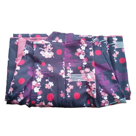 7歳　USED着物　紅梅　（着物単品　帯は含まれません画像は参考です）
