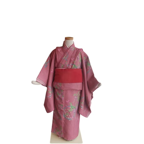 7歳　USED着物　藤乃薄紅　（着物単品　帯は含まれません画像は参考です）