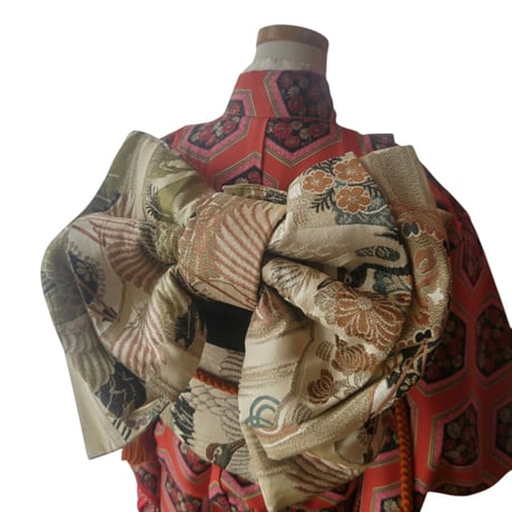 obi H 帯＆髪飾り    未使用　 (帯揚げ・帯締め・等は含まれません　着物も参考画像です）