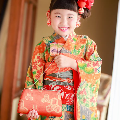 ■レンタル■　柚葉　（3歳・7歳　三部式着物）