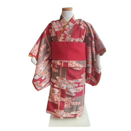 3歳　USED着物　雲居吉野　（着物単品　被布、帯は含まれません画像は参考です）