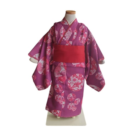 3歳　USED着物　吉野つつじ　（着物単品　被布、帯は含まれません画像は参考です）