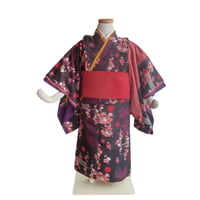 3歳　USED着物　紅梅　（着物単品　被布、帯は含まれません画像は参考です）