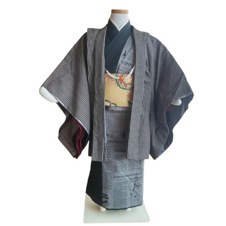 5歳　USED着物　着物＆羽織＆帯＆羽織紐　（袴は含まれません参考画像です）