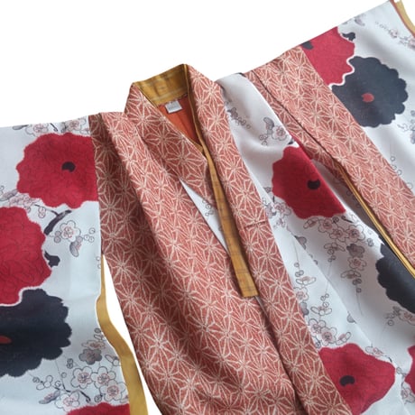 3歳　USED着物　麻の葉（着物単品　被布、帯は含まれません画像は参考です）