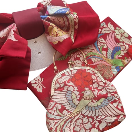 obi A 帯＆バック　USED (帯揚げ・帯締め・等は含まれません　着物も参考画像です）