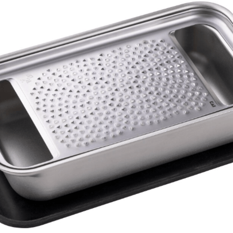 貝印　関孫六 オールステンレスおろし器 極目立て (受け皿付き)品番000DH3358　【軽い力でおろせて、水でサッと流すだけ、洗いやすいおろし器/食洗機対応】[7831-1]