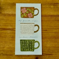 cozyca products／【浅野みどり】　一筆箋　my favorite mugs