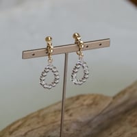HARIO Lampwork Factory／ティアドロップ イヤリング