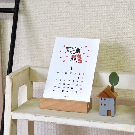 篠原まやこ／2027  DOGGY 卓上カレンダー