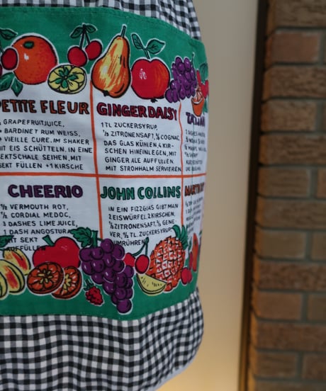 Cocktail recipe apron🍇🍊🍋