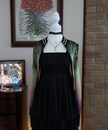 60-70's darling deb's black long dress𓆸