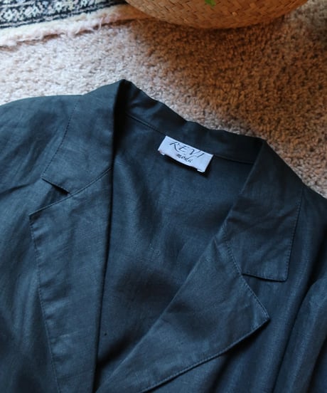 Italy linen black oversized jacket 🐦‍⬛