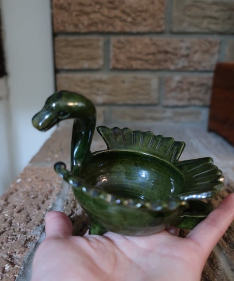Ceramic green swan bowl 🦢🌲　セット販売アイテム