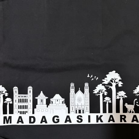 Made in Africa Madagascar　街並み　トートバッグ　ブラック