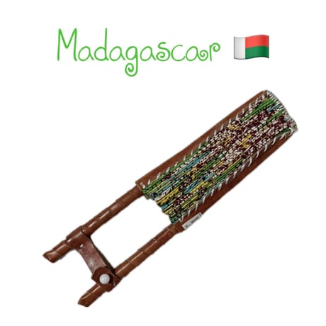 Made in Africa Madagascar　アフリカンプリント　パーニュ　キテンゲ　うちわ　扇子　African print