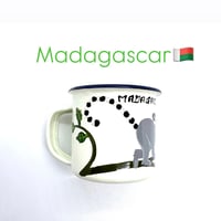 Made in Africa Madagascar　ワオキツネザル　エスプレッソカップ　コーヒーカップ　ホワイト