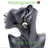 Made in Africa Madagascar　ワオキツネザル　ピアス