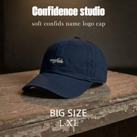 confidence studio soft confids name logo cap Navy CON-126