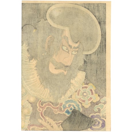 芳年 「雪月花之内　月　市川三升　毛剃九右衛門」