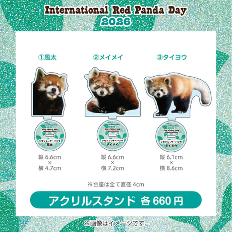 国際レッサーパンダデー2026　アクリルスタンド　全６種類