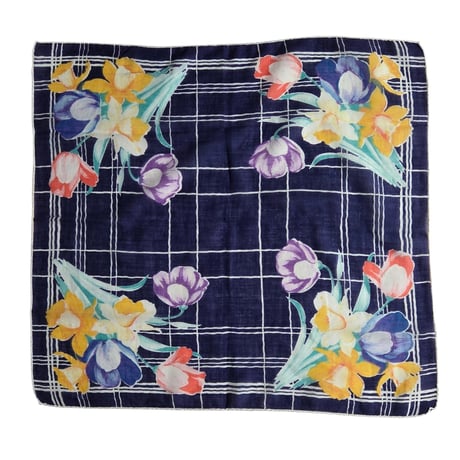 Flower motif Vintage Hanky