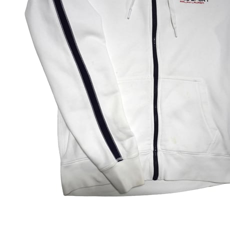 POLO SPORT RALPHLAUREN　”WHITE ZIPUP FLEECE FOODIE” FLEECE JACKET