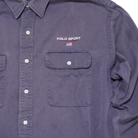 POLO SPORTS RALPHLAUREN　"90s VINTAGE HEAVY COTTON SHIRT" L/S SHIRTS