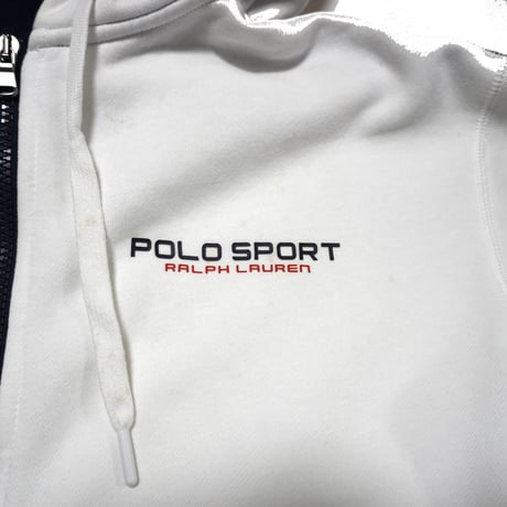 POLO SPORT RALPHLAUREN　”WHITE ZIPUP FLEECE FOODIE” FLEECE JACKET