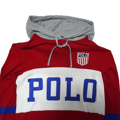 POLO RALPHLAUREN　"K-SWISS LOGO LONG SLEEVE FOODIE" L/S LONG SLEEVE FOODIE