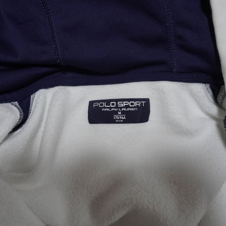 POLO SPORT RALPHLAUREN　”WHITE ZIPUP FLEECE FOODIE” FLEECE JACKET