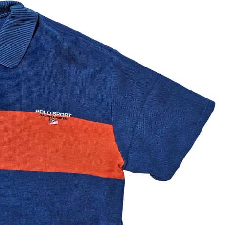 POLO SPORT RALPHLAUREN　"VINTAGE BLUE ORANGE" S/S POLO SHIRT