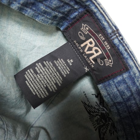 RRL RALPHLAUREN　"INDIGO DENIM NEWSBOY CAP" CAP