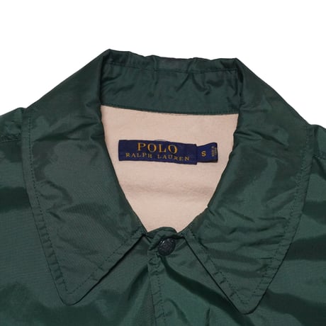 POLO RALPHLAUREN　"NYLON COACH JACKET GREEN" NYLON JACKET