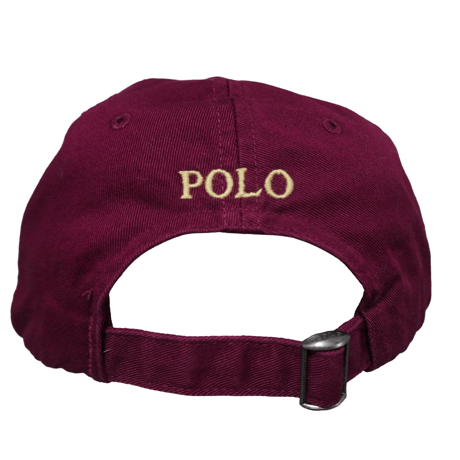 POLO RALPHLAUREN　"WINE RED BASEBALL CAP" CAP